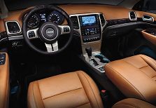 A view of the interior of a 2019 Jeep Wrangler with modern upgrades