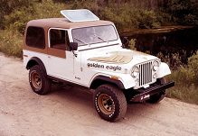 A 1970's Jeep Golden Eagle with a sunroof