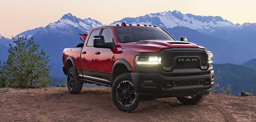 The 2023 Ram 2500 Rebel trim has numerous upgrades available inside and out.