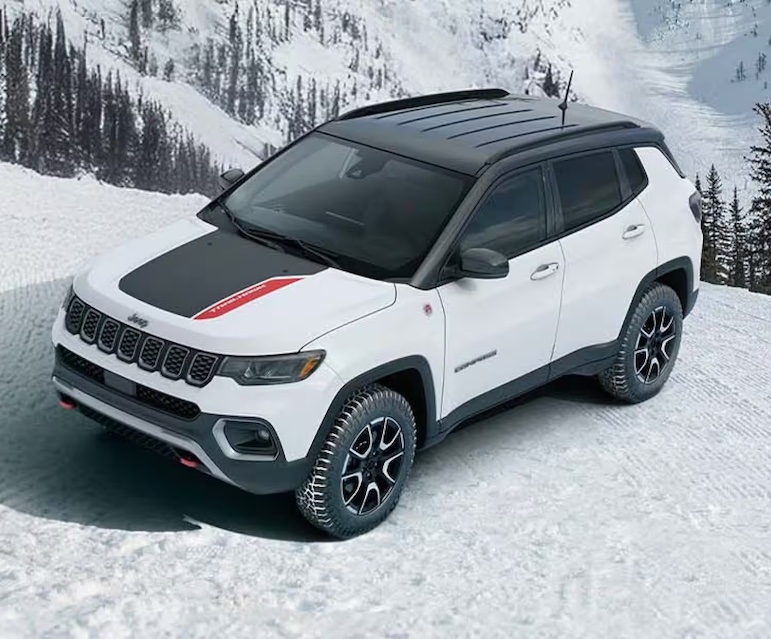 The 2026 Jeep Compass has a turbocharged 2.0 liter engine, standard all wheel drive, and seating for up to five passengers.